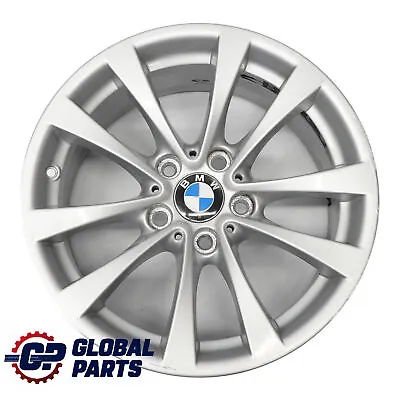 BMW F30 F31 F32 F33 Silver Alloy Wheel Rim 17  75J ET:37 V-Spoke 395 6796244 • $452.11