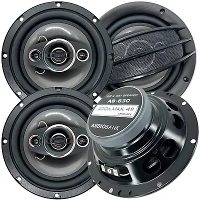 4x Audiobank  800 Watts 6.5  4-Way Car Audio Stereo Coaxial Competition Speakers • $66.99