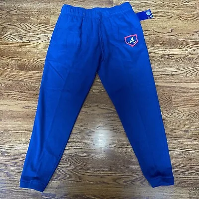 Atlanta Braves Sweatpants Size XL Blue MLB Baseball Majestic Pants • $39.99