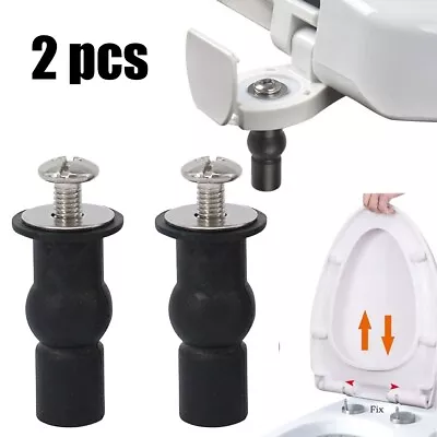 Reliable Toilet Seat Bolts Hinges Rubber Fixings WC Repair Parts Set Of 2 • $11.59