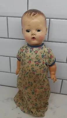 VTG 1950s American Character Doll 675.644 Tiny Tears Baby 15.5  SQUEAKER WORKS! • $19.99