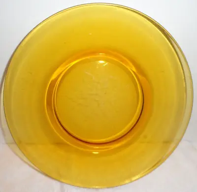 VINTAGE VERECO AMBER CLEAR DINNER PLATE France Tempered Glass 8 7/8 Inch Diamete • $7