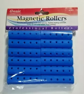 Annie Magnetic Rollers 12 Count Pack Blue #1351 Professional Rollers Hair Care  • $12.99