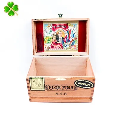 A. Fuente Flor Fina 8-5-8 Empty Wood Cigar Box 6.75  X 4.25  X 4.25  • $5.55