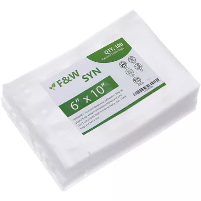 $14.99 • Buy Vacuum Sealer Bags 100 Pint 6x10 Inch Food Saver Bags Seal Meal Commercial Grade