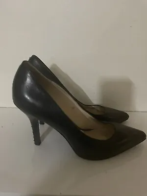 Nine West 7 Pointy Black Leather Heels • $30