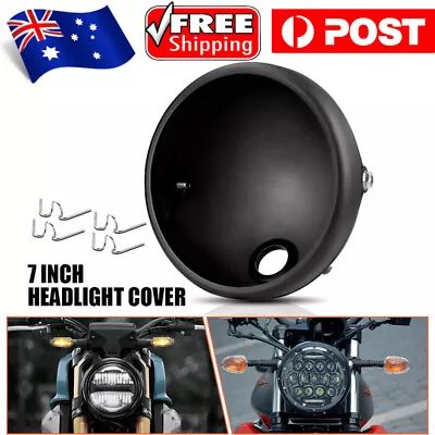 Universal Motorcycle 7 Inch LED Headlight Shell Cover Head Lamp Housing Black AU • $32.25