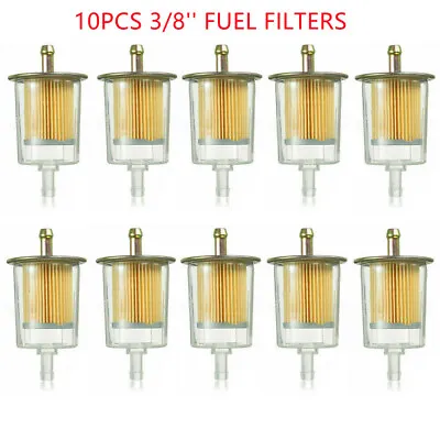 10PCS 3/8  Fuel Filters Industrial Universal Motorcycle Inline Metal Plastic USA • $18.99