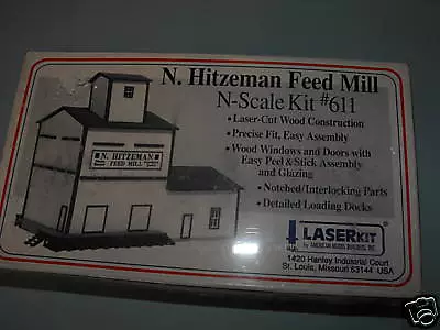 N Scale  Wood Hitzeman Feed Mill By Laser Kit #611 • $32