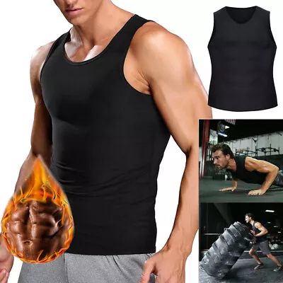 Men Hot Sweat Vest Sauna Suit Tank Top Slimming Shapewear For Weight Loss No Zip • $29.79