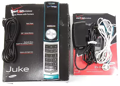 $89.99 • Buy Samsung Juke SCH-U470 - Blue And Silver ( Verizon ) Rare MP3 Swivel Phone -Boxed