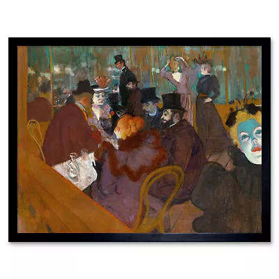 Toulouse-Lautrec At Moulin Rouge Painting Art Print Framed 12x16 • $16.99