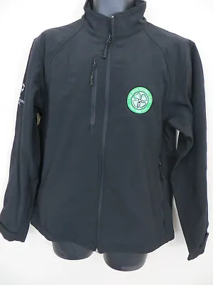 Celtic Champions League Football Jacket Track Top Coat UEFA Black Mens Medium M • $36.05