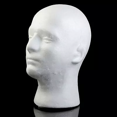 £6.58 • Buy Male Mannequin Styrofoam Manikin Head Model Wig Glasses Hat Display Stand 