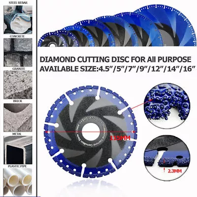 4.5inch Multi-Purpose Circular Diamond Cutting Discs Saw Blades Cut-off Wheel • $17.76