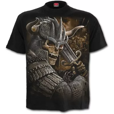 SPIRAL DIRECT VIKING WARRIOR T-Shirt/Celtic/Warriors/Skull/Biker/Goth/Tattoo/Top • £14.97