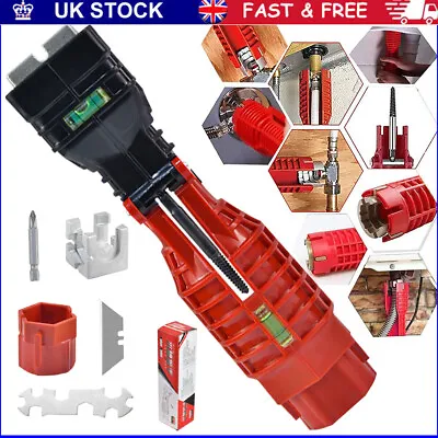 18 IN1 Multifunction Faucet Sink Basin Installer Pipe Wrench Tap Spanner Tool UK • £9.29