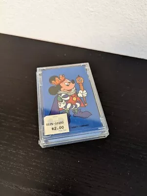 Vintage Walt Disney Mickey Mouse Playing Cards Blue - New Full Deck In Case • $11