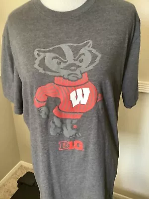 The Victory Gray Short Sleeve T-shirt With Bucky Badger On Front Size Xl Euc • $9.99