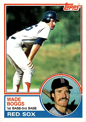 1983 Topps Wade Boggs #498 Rookie Boston Red Sox HOF - Free Shipping • $20