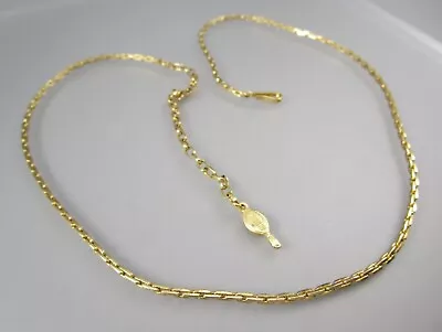 SARAH COVENTRY Gold Tone 2mm Thick Adjustable Chain Necklace 6036 • $7.99