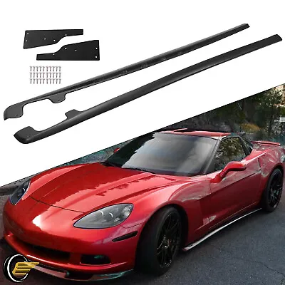 For 2005-2013 Corvette C6 Base ZR1 Style Side Skirts Rocker Panel Mud Flaps Pair • $74.60