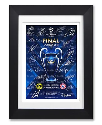 Bayern Munich Champions League Final Programme 2013 Signed Poster Photo Gift • £14.99