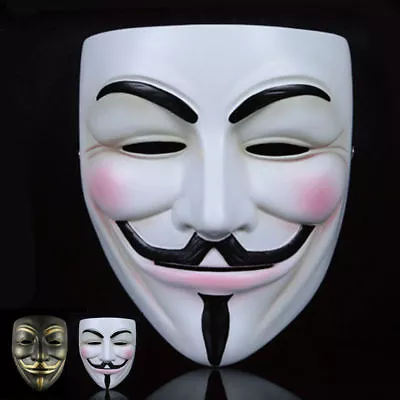 V For Vendetta Resin Mask Occupy Wall Street Guy Fawkes Halloween Cosplay Prop • $28.99