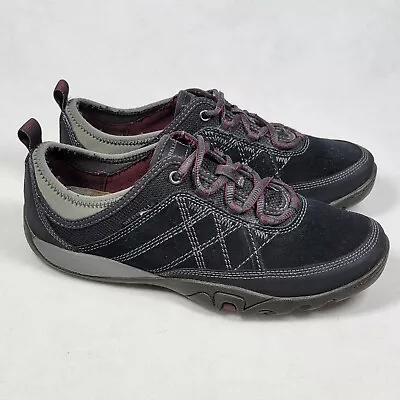 Merrell 'Mimosa Glee' Black Suede Walking Hiking Shoes Womens 7.5 EUC • $29.96