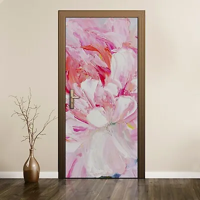 £46.95 • Buy Removable Door Sticker Mural Decal Art Abstract Painting Flower Picture