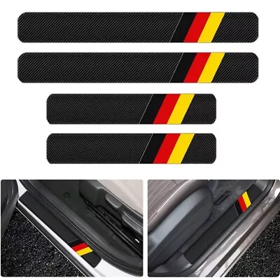 4pcs Germany German Flag Car SUV Truck Door Sill Plate Protector Tri Color Cover • $11.39