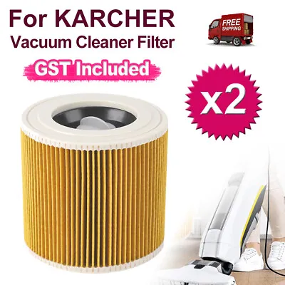 2pcs Cartridge Filter For Karcher WD WD2 WD3 Series Wet & Dry Vacuum Cleaner Set • $19.51