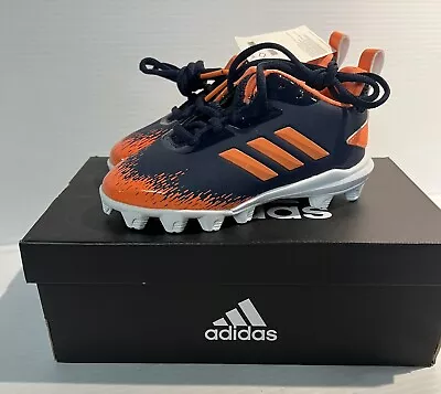 $22 • Buy Adidas Boy’s Afterburner V MD K Cleats Blue & Orange D98193 Size 11K BNIB NR