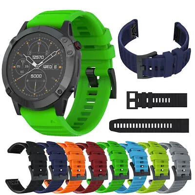 Silicone Quick Watch Band Easy Fit Strap For Garmin Fenix 7X 7 6X 6 5 5X Epix • $7.03