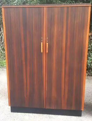 Art Deco Walnut & Sycamore Compactum Wardrobe • £595