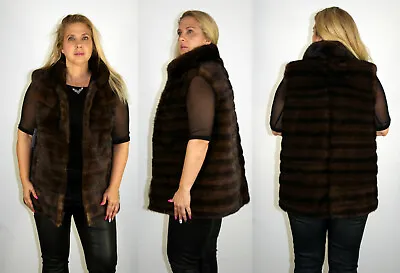 Brand New Mahogany Mink Fur Vest Size Extra Large 14 16 XL Efurs4less • $799.99