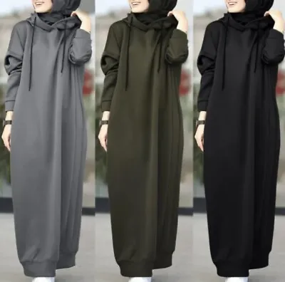 £19.95 • Buy Abaya Woman’s Ladies Ramadan Eid Gift Muslim Hood Pockets Plain Baggy Free Del
