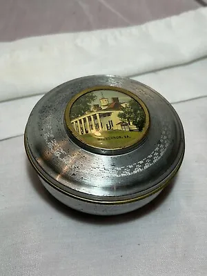 Mount Vernon Va. Trinket Powder Box Metal Souvenir Washington • $16.95