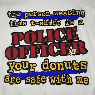 Vintage Single Stitch 80’s T Shirt Police Donuts Funny Large L • $499.99