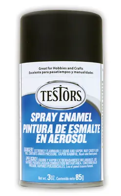 Testors Model Master FLAT BLACK Enamel Spray Paint Can  3 Oz. 1249 • $9.65