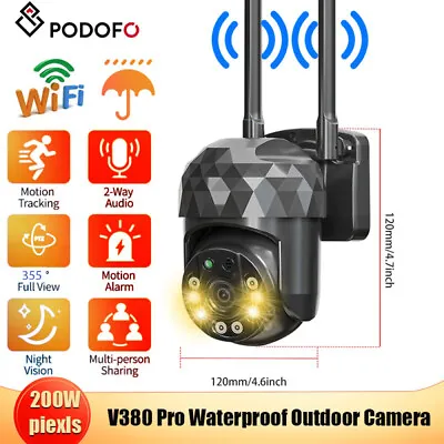 £23.89 • Buy V380 Pro 1080P Wireless  WIFI IP Camera Outdoor CCTV PTZ Smart Home Security Cam