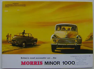 Morris Minor 1000 Saloon Convertible Traveller 1966-70 Original Brochure 2370/G • $29.84