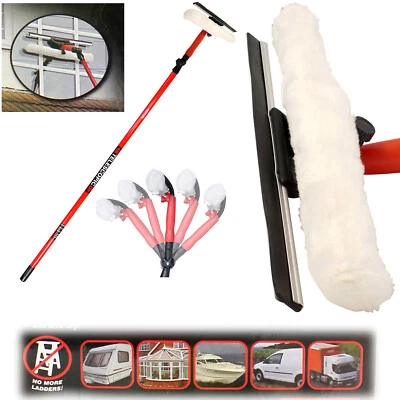 £12.99 • Buy 3.5m 10ft Telescopic Window Cleaner Cleaning Kit Extending Wash Head Squeegee