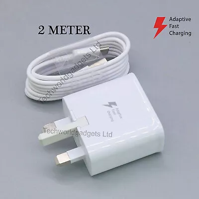 £3.65 • Buy Fast Charger Adapter Plug & 2M USB Charging Cable For Samsung Galaxy Phones Lot