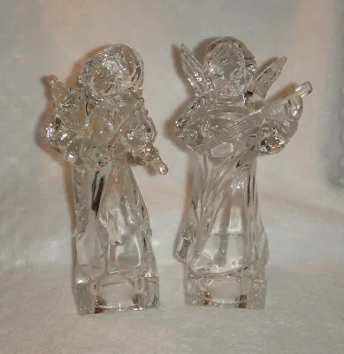 Mikasa Herald Collection Angels Violin And Mandolin Crystal Figures • $24.99