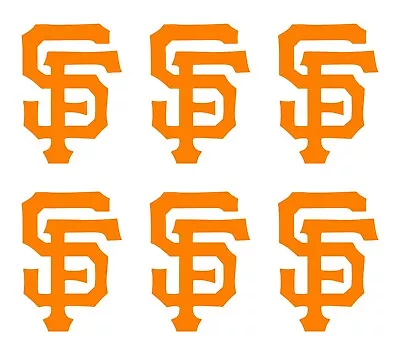 Small SF Giants Baseball Vinyl Decals Stickers SF Set Of 6 • $3.99