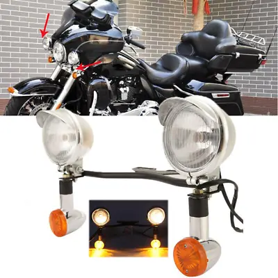 Passing Spot Light Bar For Yamaha V-Star XVS 650 950 1100 1300 XV 1600 1700 • $65.42