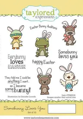 $15.30 • Buy Taylored Expressions  Somebunny Loves You Rubber Stamps (set Of10) Temd38