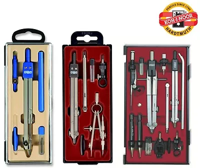 £11.49 • Buy Set Of Compasses KOH-I-NOOR Metal Technical Precision Drawing Math Geometry