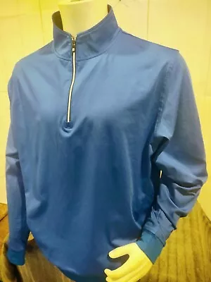 Men's FootJoy FJ Pullover Quarter-zip Golf Windshirt Jacket Blue Size Large FJ • $34.98